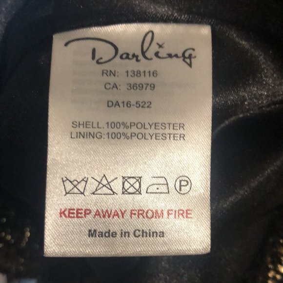 Darling London 2 Piece Jacket & Sheath Dress, Gold & Black - Picture 12 of 14